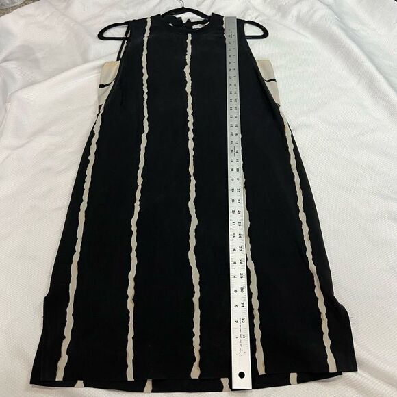 Derek Lam 10 Crosby Black White Cream Striped Shift Dress - Picture 4 of 8